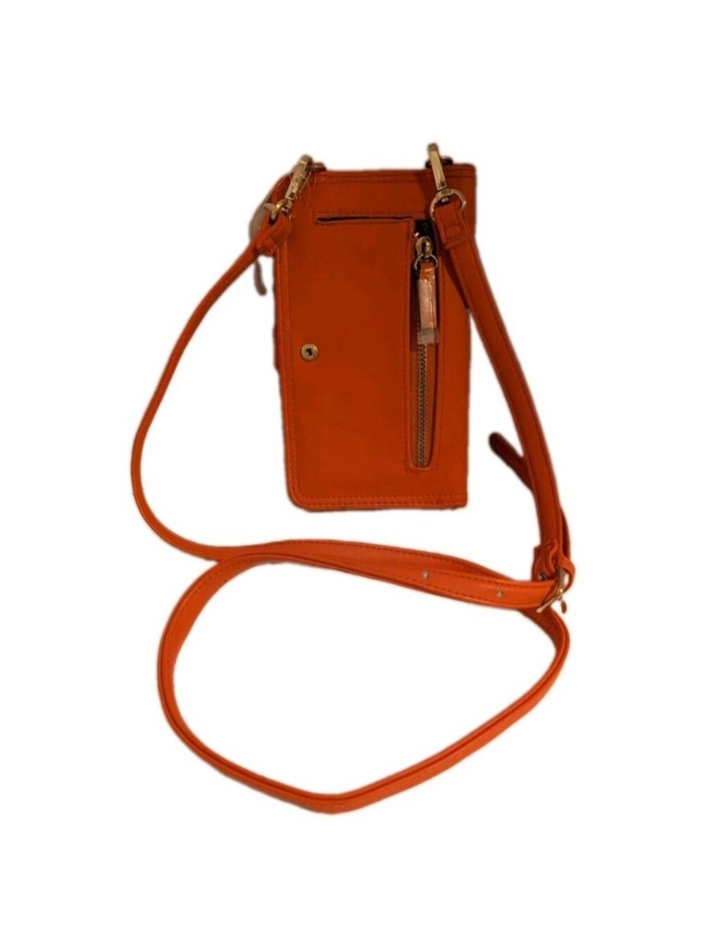 Orange Crossbody Phone Wallet - Women Bags